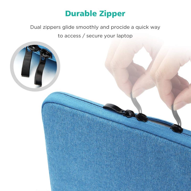 NIDOO 12" 13 inch Laptop Sleeve Case for 12.9" iPad Pro M1 M2 / 13" 13.6" MacBook Air/Surface Pro 7 8 9 X / 11.5" Lenovo Tab P11 Pro Tablet/ThinkPad Z13 / 13.4" Dell XPS 13 Plus/Galaxy Blue - Image 4